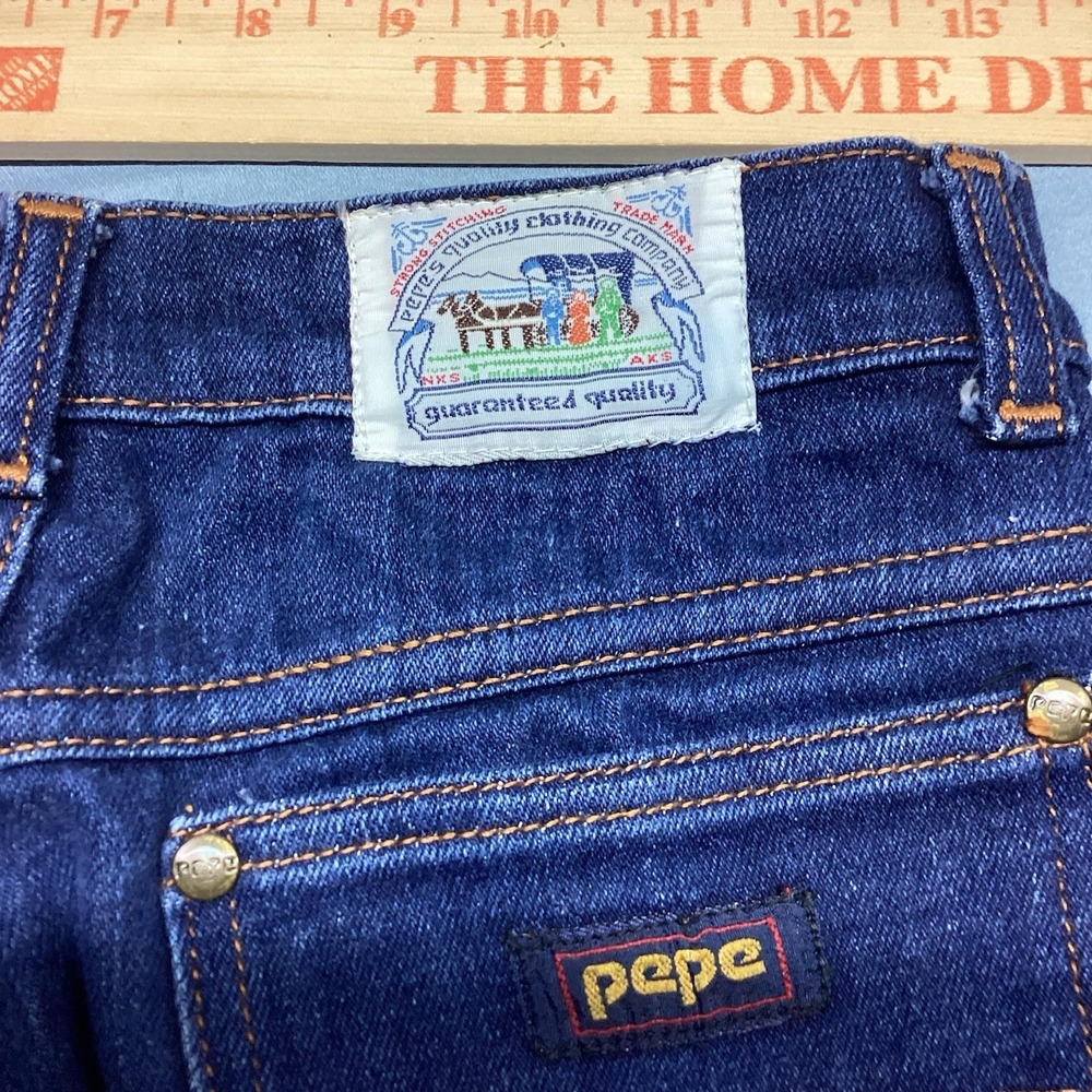 Vintage 70s Pepe Denim Jeans Size 30 RARE!!!! Hemmed 26in Inseam Dark Wash